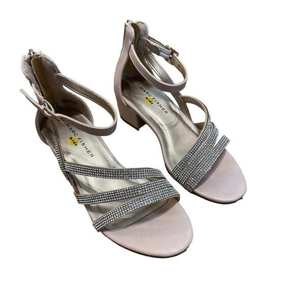 Marc Fisher US Size 1 NIB Little Kids Patty Salto Sandal Shoes Color Blush NEW - Picture 9 of 12